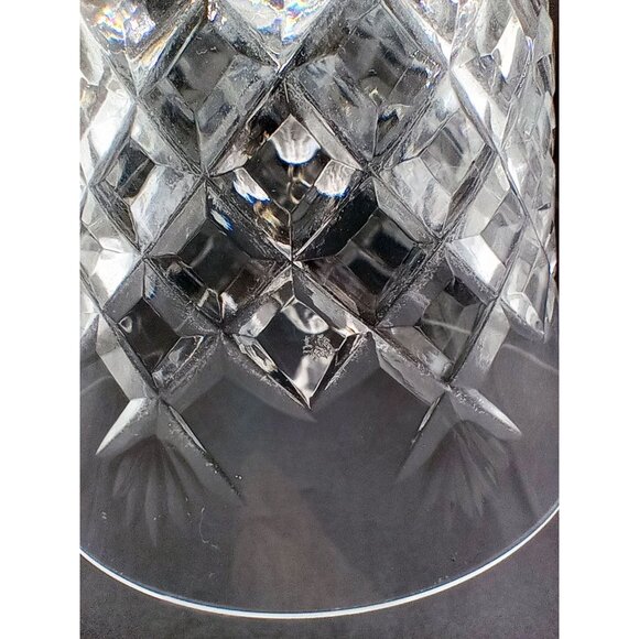 Bell Glass Diamond Cut Pattern Vintage 6 Inch Musical Decor Acrylic Bead Stone - Picture 6 of 16